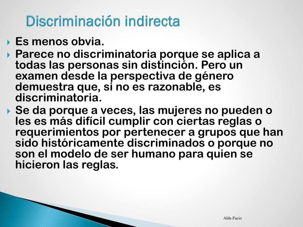 Ejemplos De Discriminacion Indirecta Y Directa blandas.guerreiroweb.com