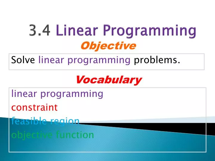 PPT - 3.4 Linear Programming PowerPoint Presentation, free download ...