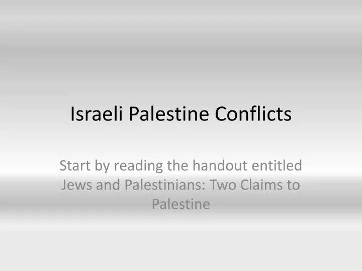 israeli palestine conflicts n.