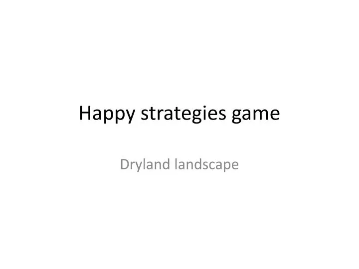 happy strategies game n.