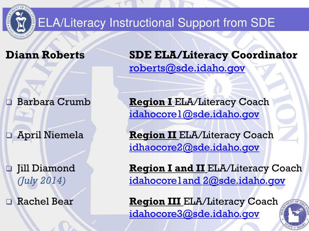 PPT ELA/Literacy Idaho Core Standards Key Shifts PowerPoint