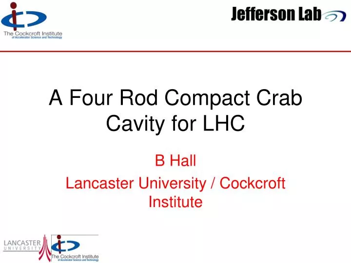 a four rod compact crab cavity for lhc n.