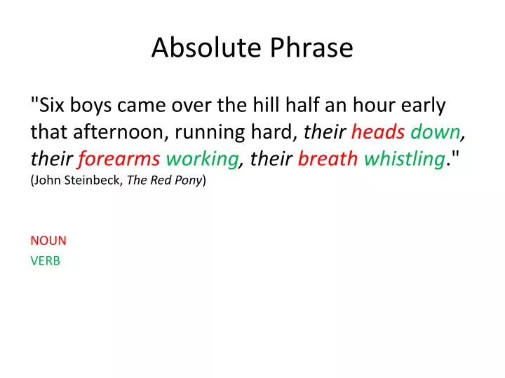 Absolute Phrase Worksheet With Answers
