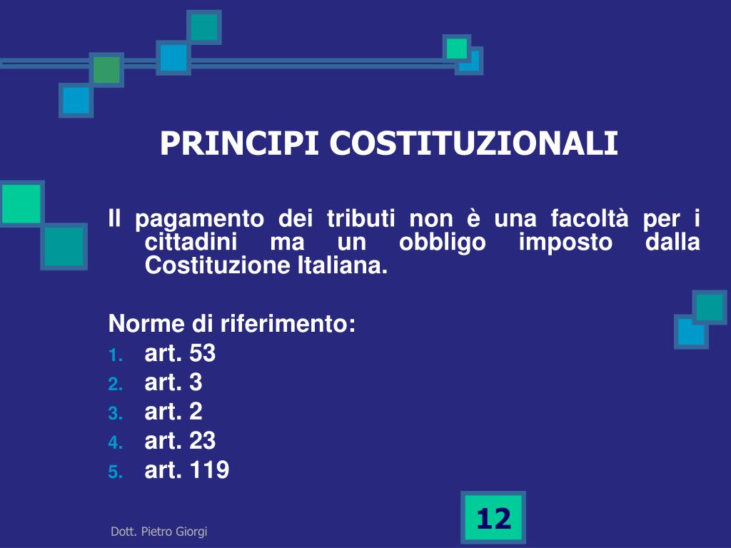 Ppt Parte Prima Le Imposte Nella Costituzione Italiana
