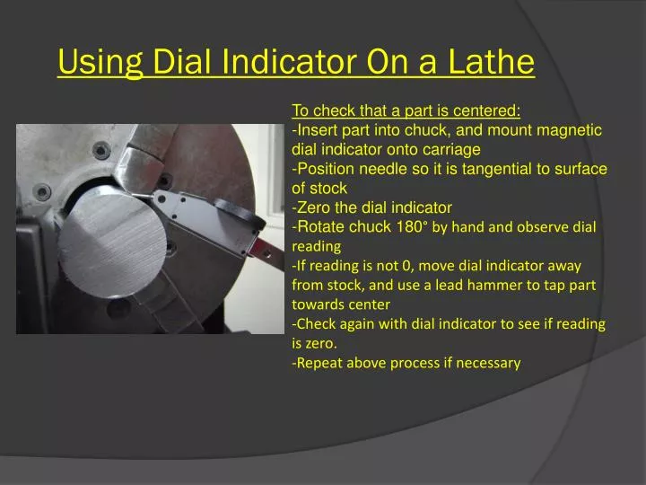 PPT Using Dial Indicator On a Lathe PowerPoint Presentation, free