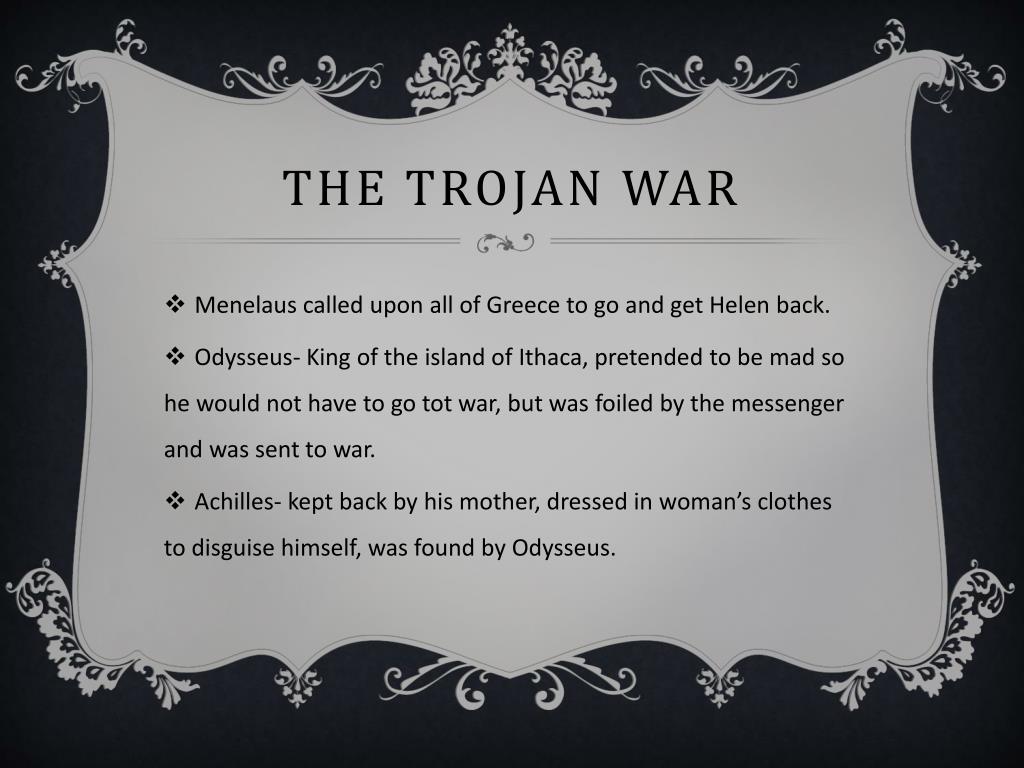 thesis statement about the trojan war