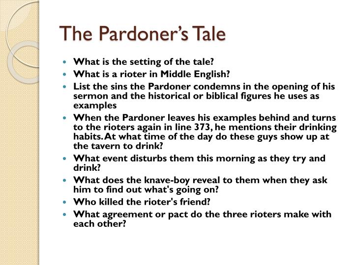 irony in the pardoner's tale essay