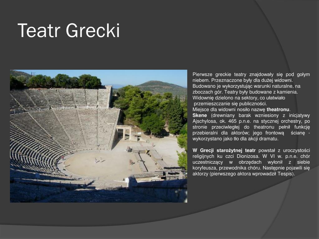 Czym Się Różni Teatr Grecki Od Teatru Współczesnego PPT - Teatr grecki PowerPoint Presentation, free download - ID:1944870