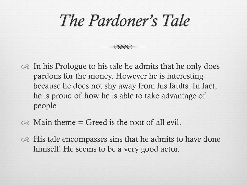 Theme Of The Pardoners Tale