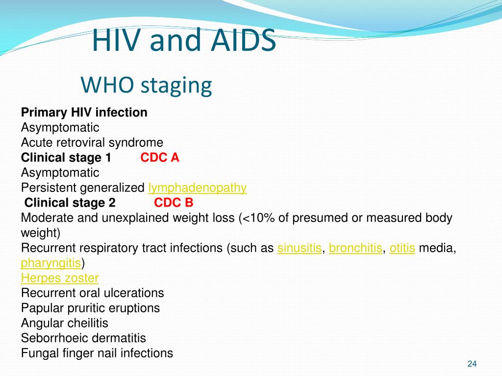 clinical presentation of hiv