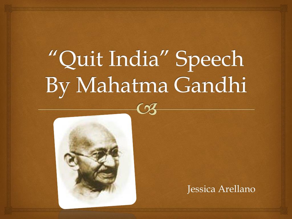 mahatma gandhi speech