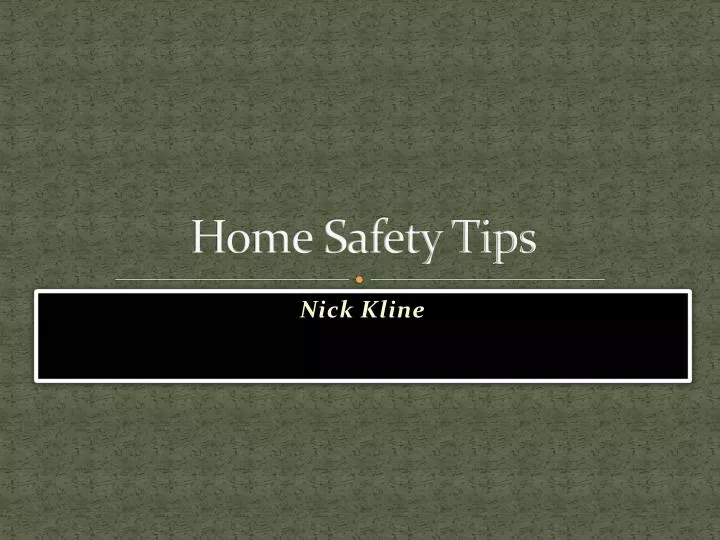 home safety tips n.