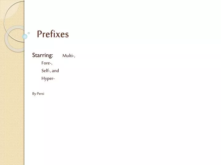 prefixes n.