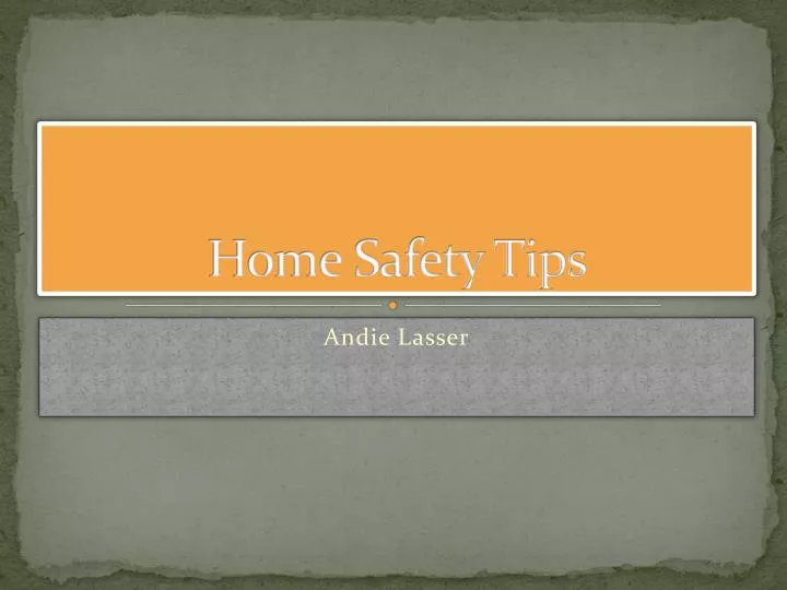 PPT Home Safety Tips PowerPoint Presentation, free download ID1947833