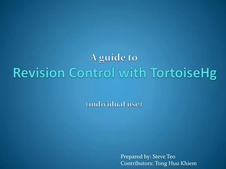 tortoisehg manual