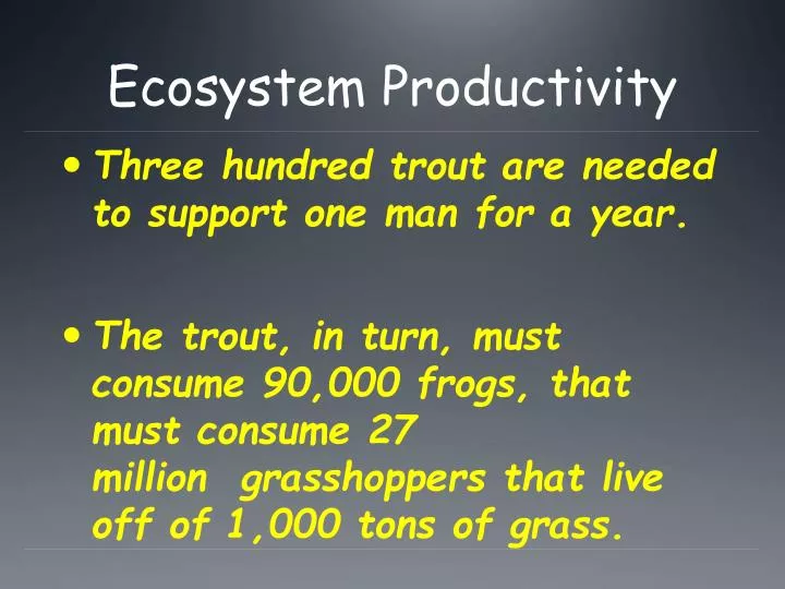 ecosystem productivity n.