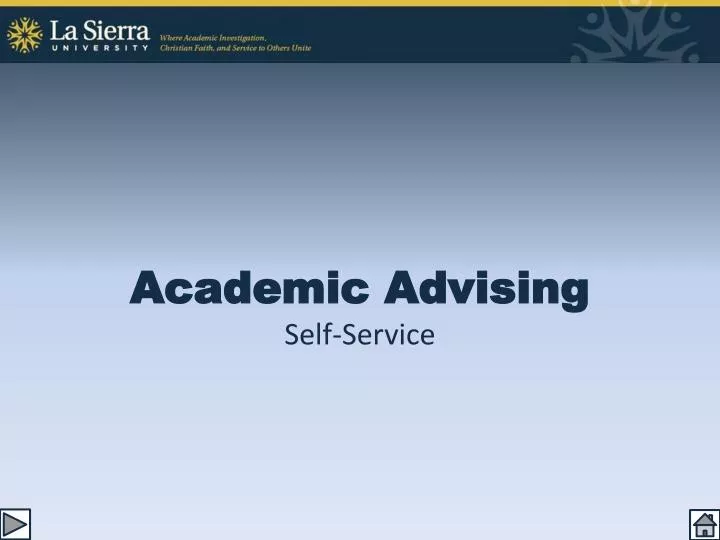 academic advising self service n.