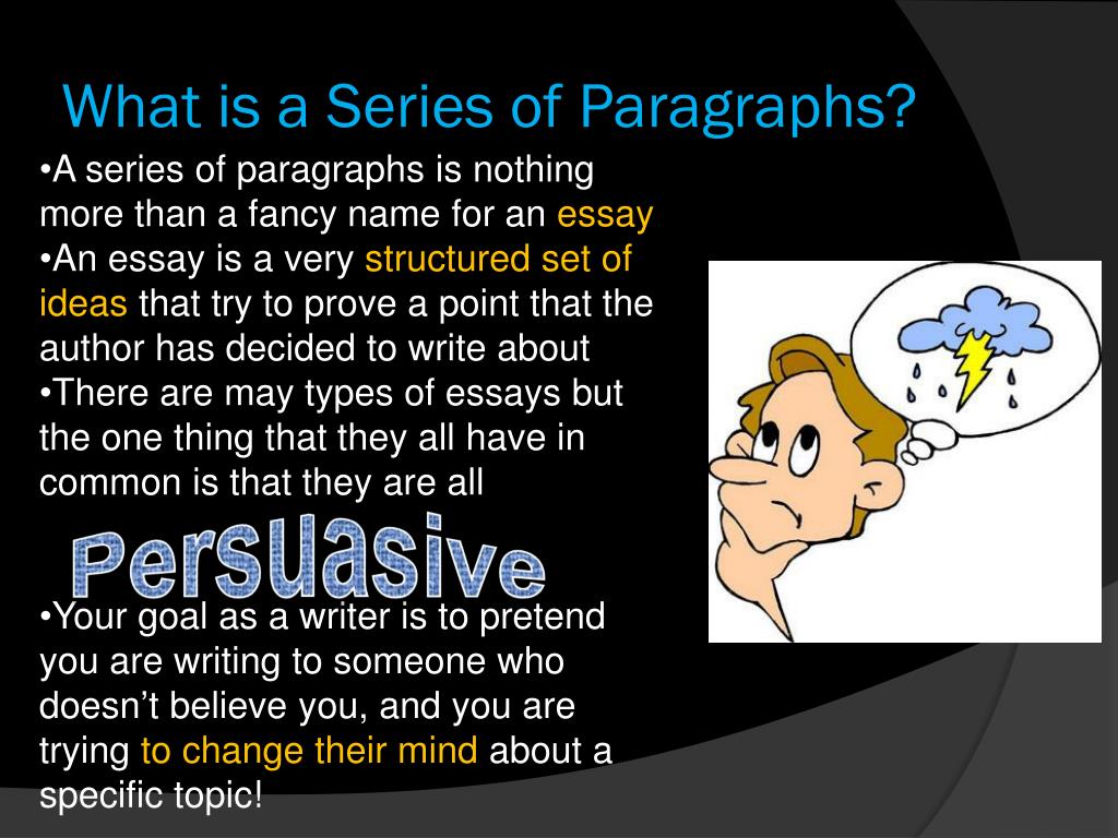 series of paragraphs and essay