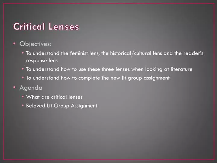 critical lens meaning