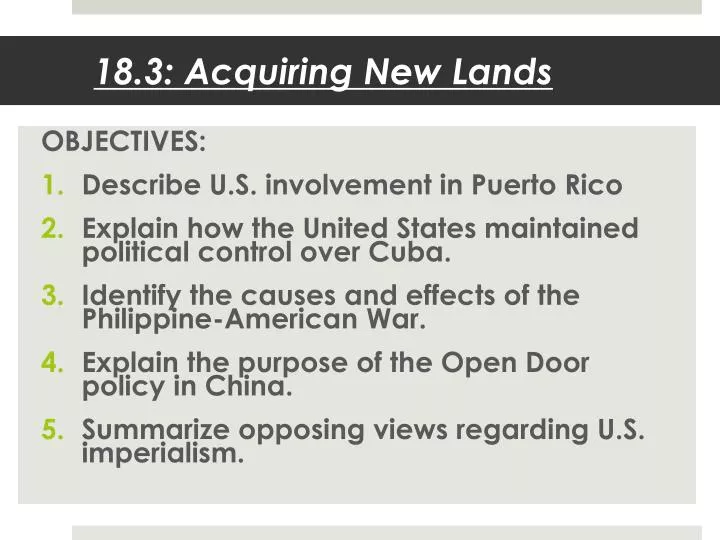 Ppt 18 3 Acquiring New Lands Powerpoint Presentation