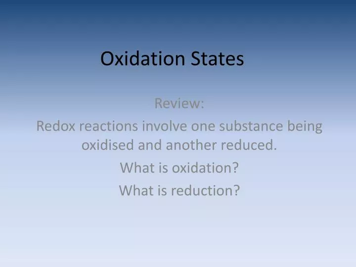 oxidation states n.
