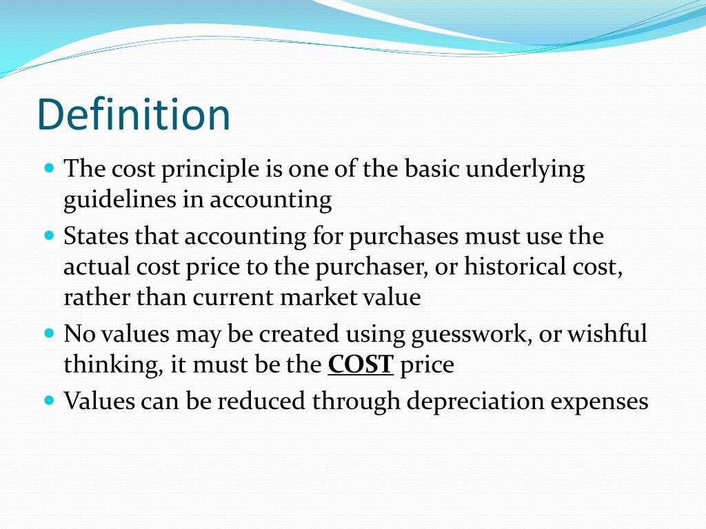 cost principal definition