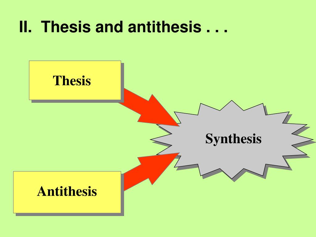 difference between thesis antithesis and synthesis