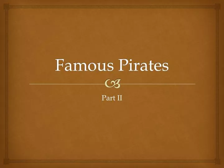 famous pirates n.