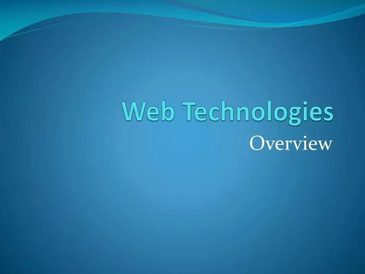 presentation on web technology