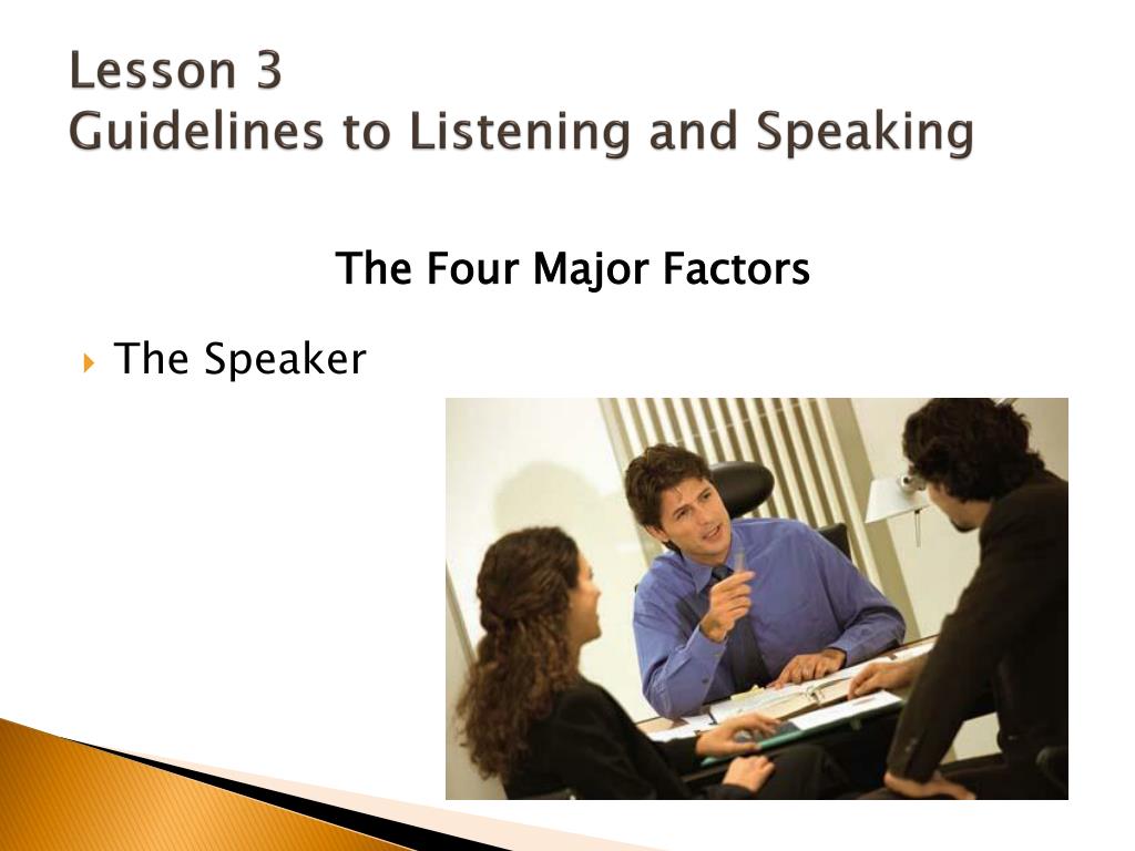 speaking and listening presentation examples