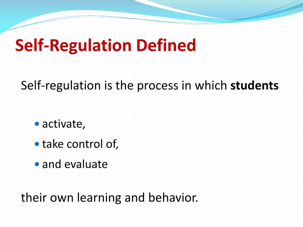 meaning of self regulation essay