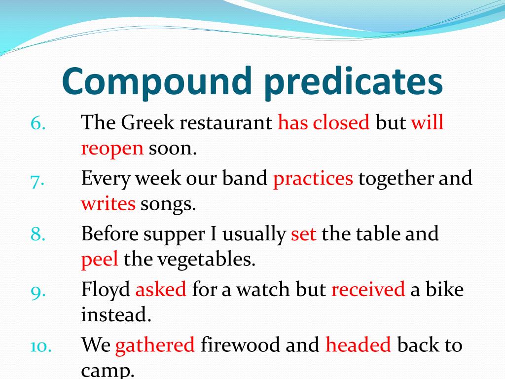 PPT Compound Subjects And Compound Predicates PowerPoint Presentation 