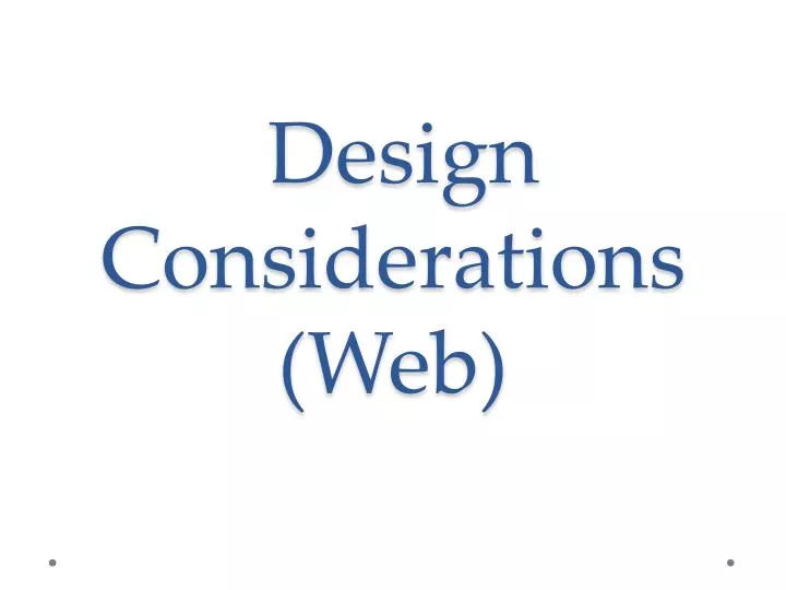 design considerations web n.
