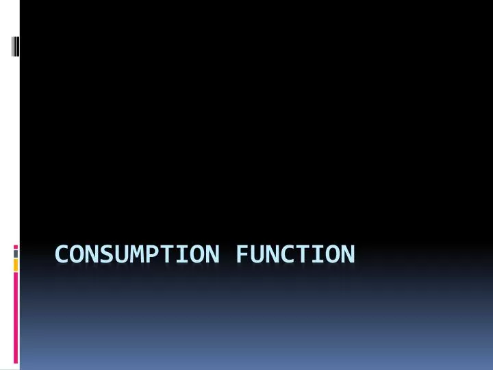 consumption function n.