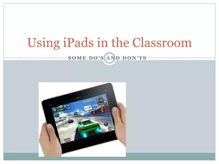 using ipads in the classroom n.
