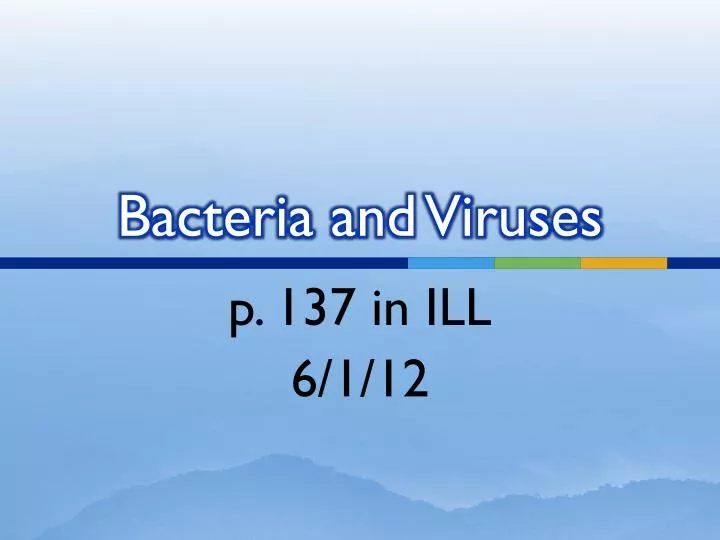 bacteria and viruses n.
