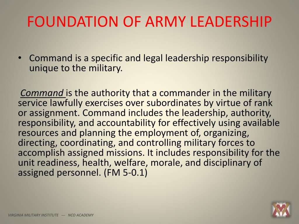 Foundation Of Army Leadership - 02/2022