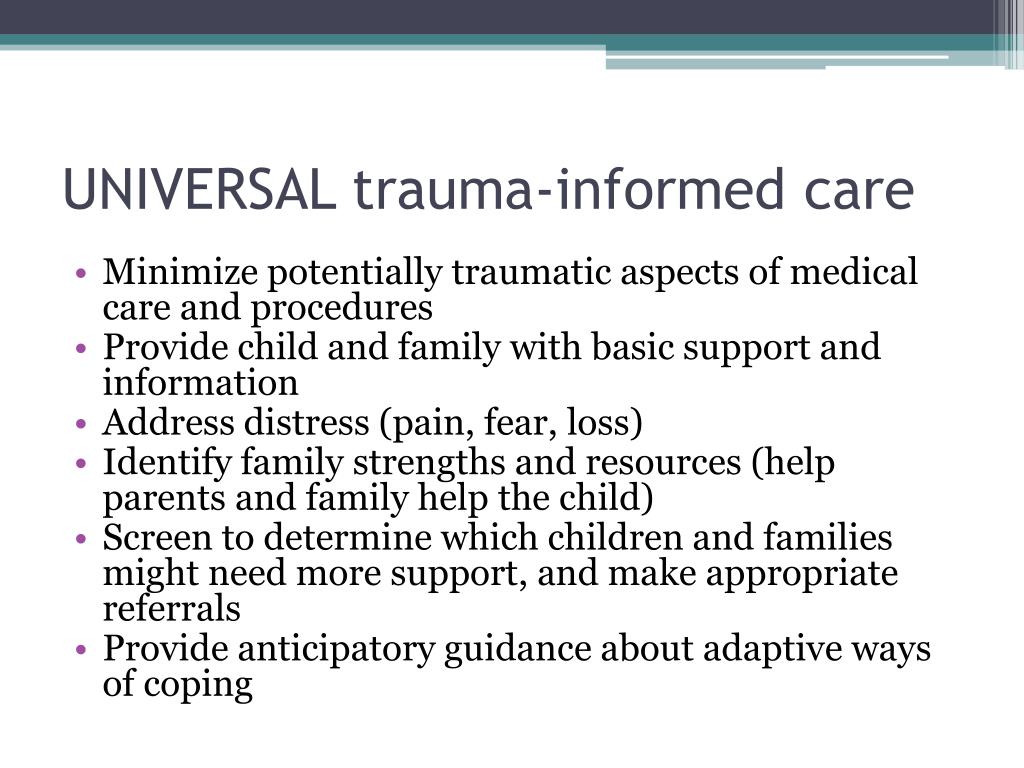 PPT - Traumatic Stress and Childhood Illness: Providing Trauma Informed ...