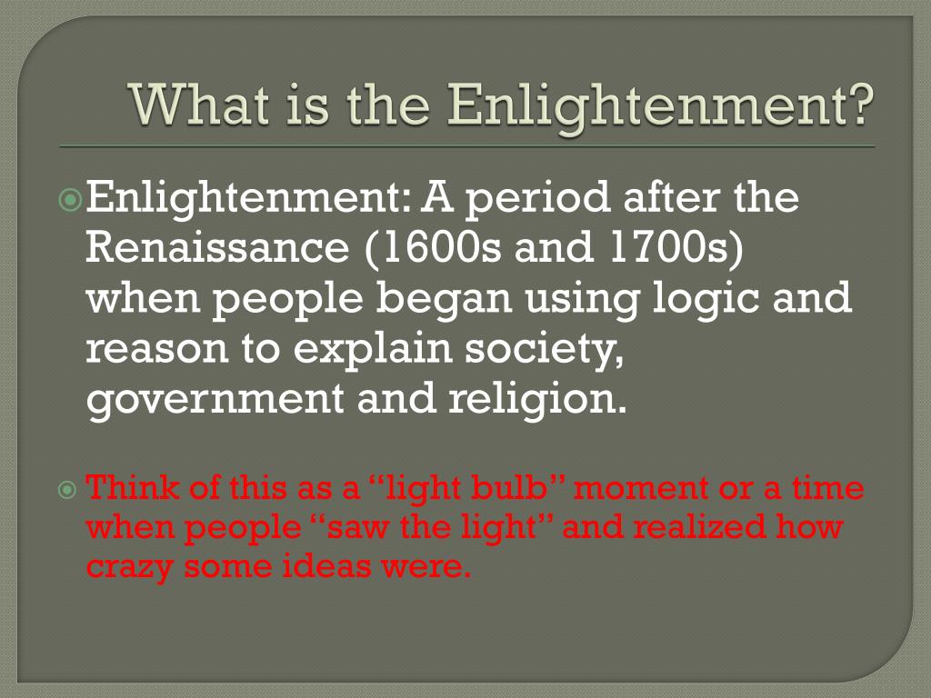 what is the enlightenment period essay