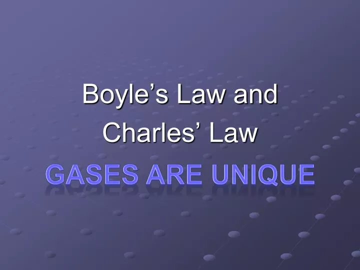 PPT - Boyle’s Law And Charles’ Law PowerPoint Presentation, Free ...