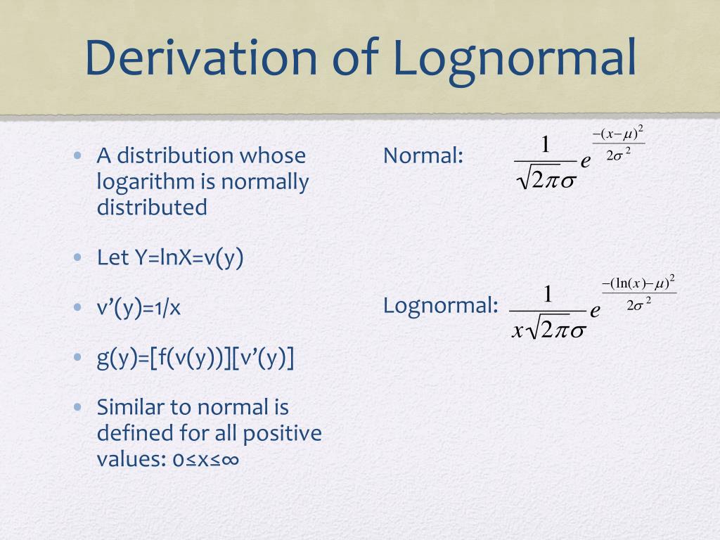 PPT - The Lognormal Distribution PowerPoint Presentation, free download ...