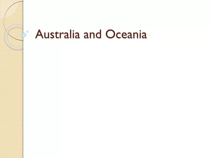 australia and oceania n.