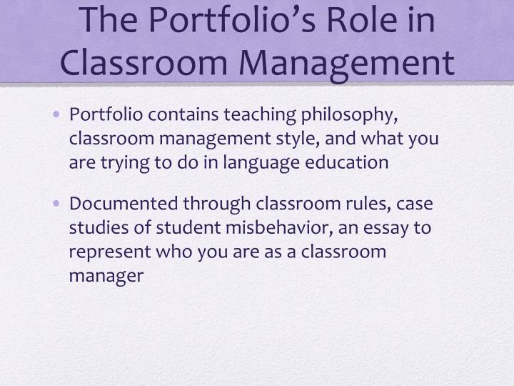 Essay Style Paper The Portfolios Role In Classroom Management Healthy Eating Habits Essay also Example Of A Good Thesis Statement For An Essay Ppt Classroom Management Powerpoint Presentation Id Healthy Lifestyle Essay