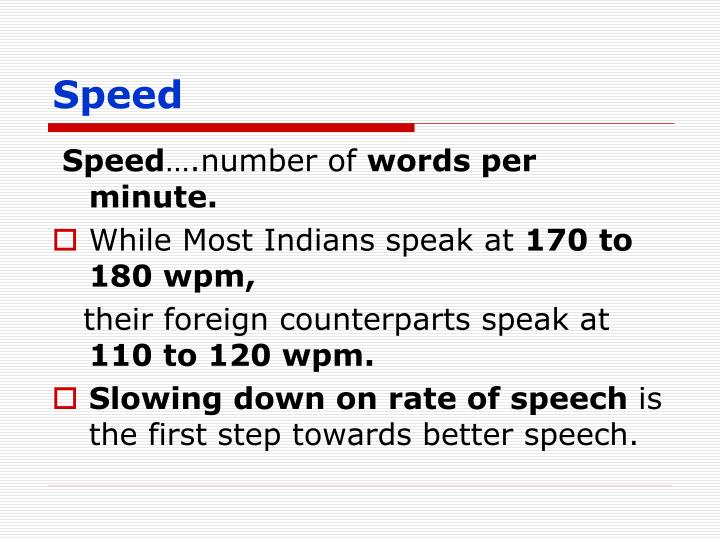 presentation speed words per minute