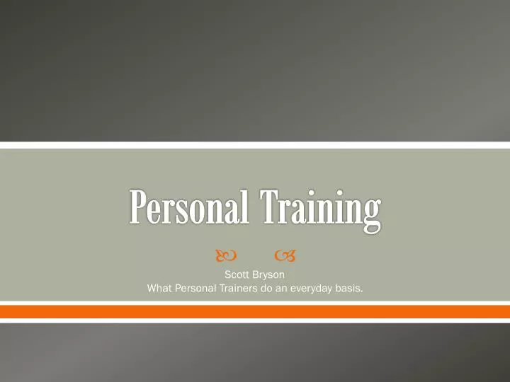personal training n.