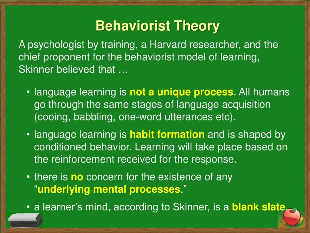 behaviorist theory of language acquisition case study