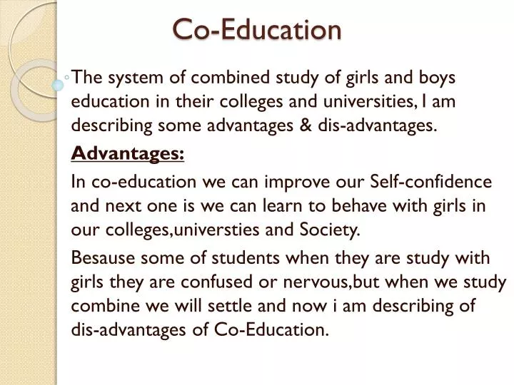 co educational school meaning