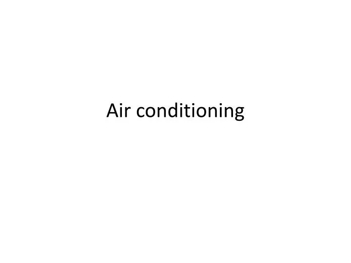 air conditioning n.
