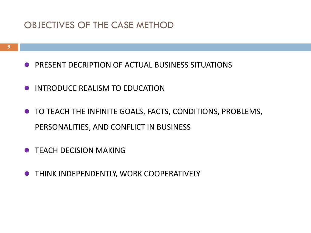 objectives of case study method