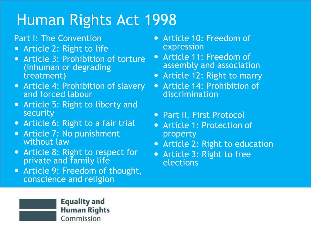 Main Points Of Human Rights Act 1998